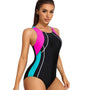 Women's One-Piece Sports Swimsuit - Open Back Beachwear