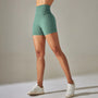 Ribbed Seamless High-Waist Yoga Shorts for Women